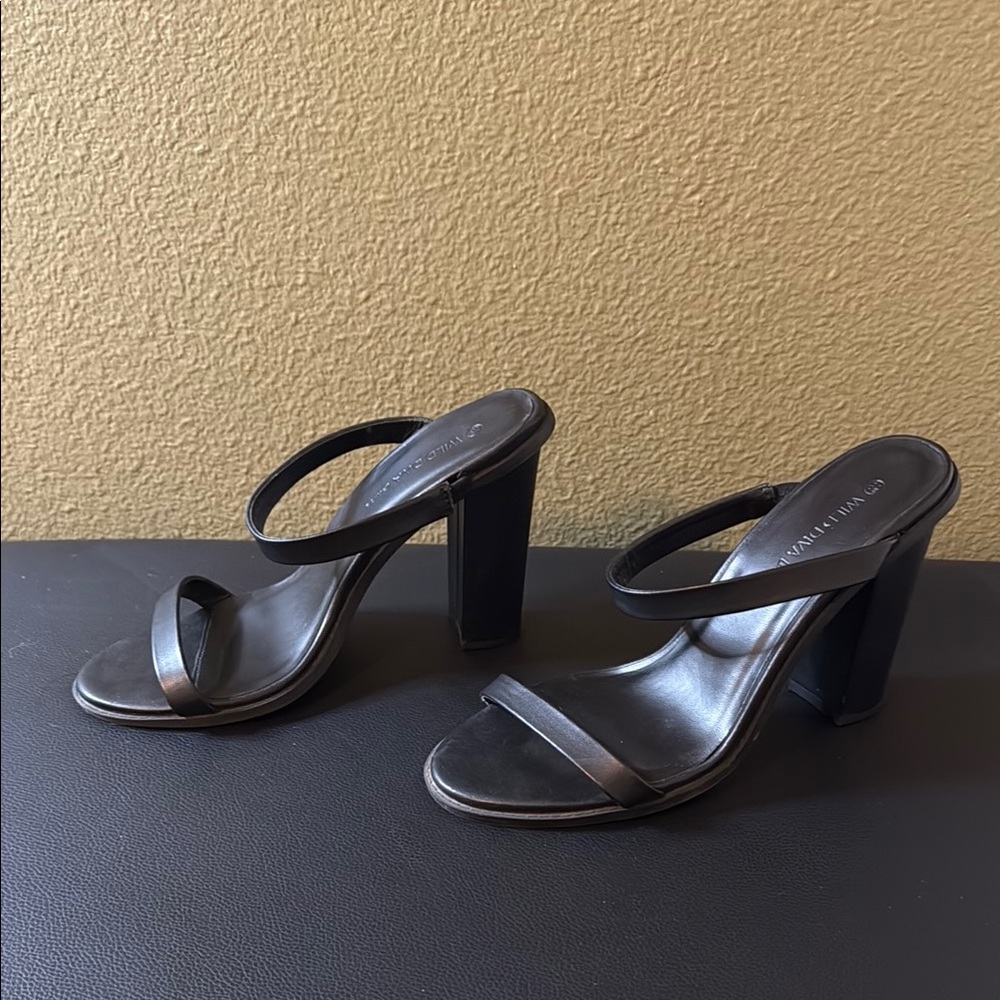 Black Strappy Heeled Sandals